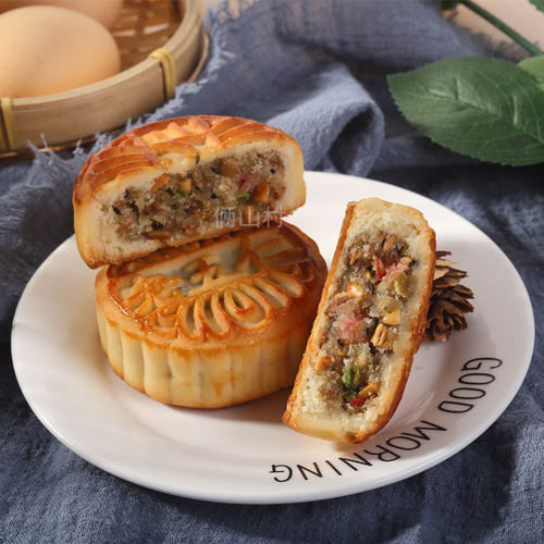 清真广式月饼五仁月饼广式伍仁中秋月饼礼品盒装散装500g-2500g - 图0