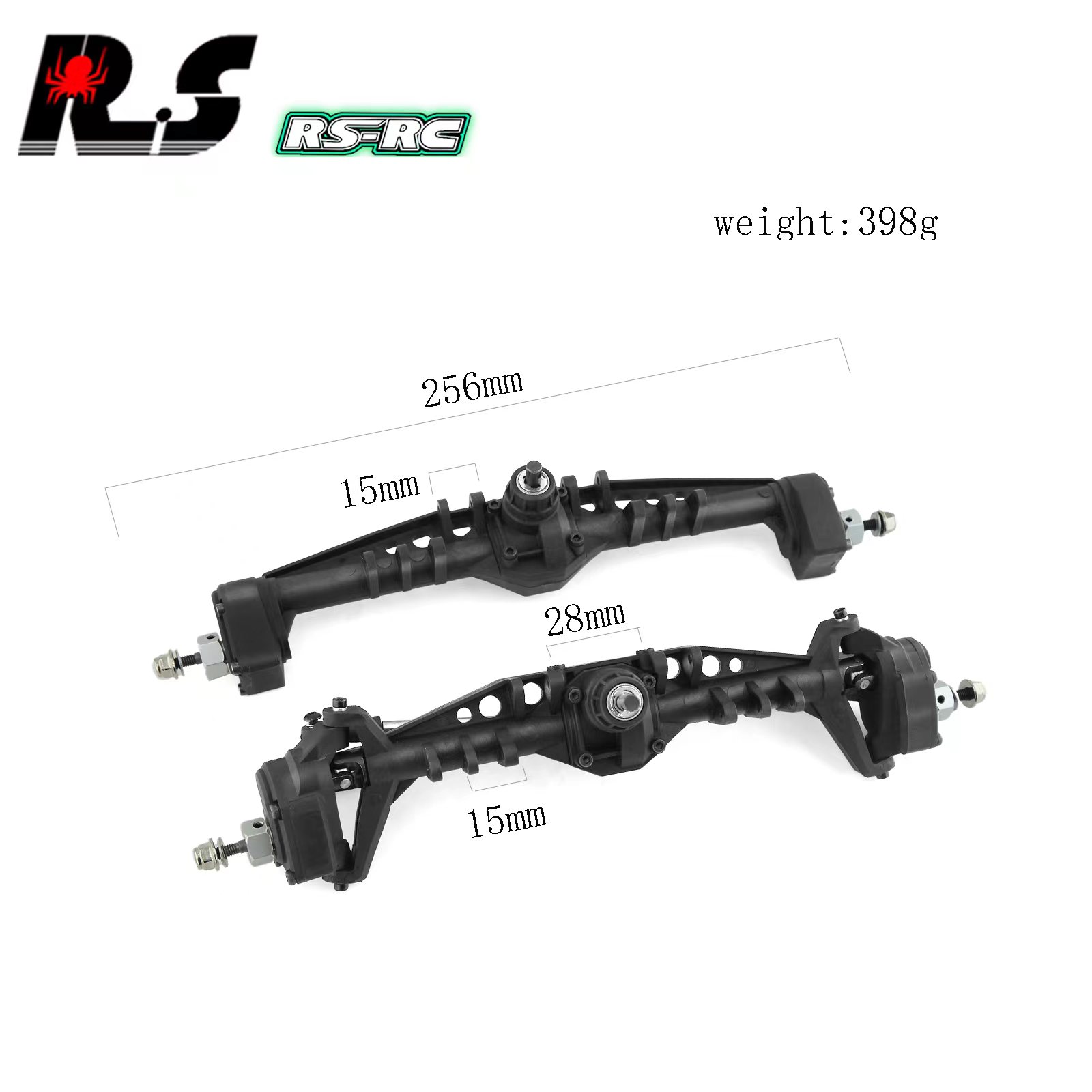 RS红蜘蛛Axial1/10Capra1.9UTB山羊攀爬车前后桥塑料桥壳总成W111 - 图3