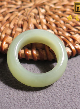 新疆且末老料青黄口正圈17mm戒指