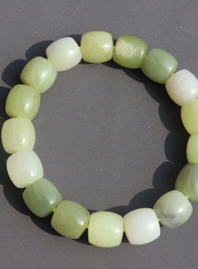 惊呆方言和田玉新疆且末青黄口青海烟紫白玉多彩多宝12mm手串A8