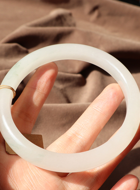 金丝玉天山翠雪翠意境翠65mm手镯