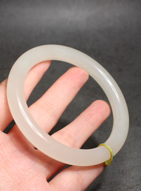 新疆且末老坑料白玉58mm正装手镯