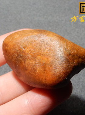 方言品牌和田玉老熟如酥精品唐河沁皮籽料细腻细腻无修原生玩料R2