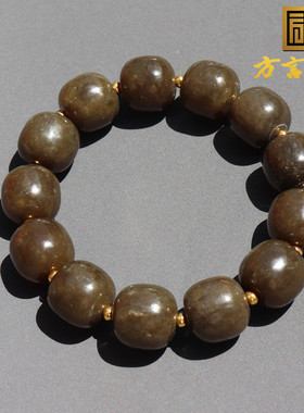 方言和田玉油润聚红糖老型珠手链