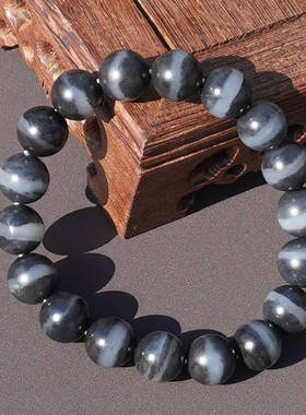 方言和田玉新疆一线天青花籽手串