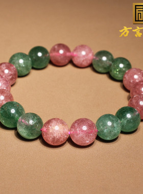 方言精品巴西原石原矿碧玺手串