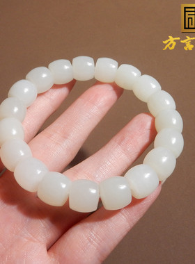 新疆且末料油润白玉11mm老型手串