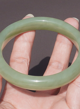 方言和田玉细润高脂青黄口料手镯