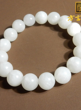 方言手串和田玉羊脂白青海料白玉