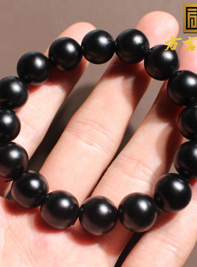 美人髻一细墨玉籽料12mm手链