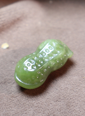 俄罗斯老坑料阳绿碧玉黄财神吊坠