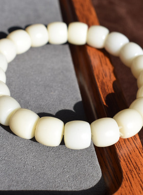 震惊稀缺方言精品特惠新疆细腻且末米达料白玉老型10mm手串手链R1