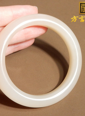 青海老坑野牛沟藕粉正装56M手镯