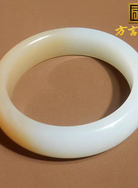 方言手镯镯子且末料糖羊脂白玉