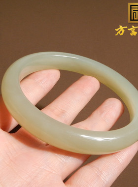 青海来料老坑和田玉晴水色手镯