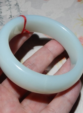 方言和田玉羊脂白玉手镯57mm
