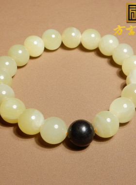 方言手串和田玉温润细腻黄口料
