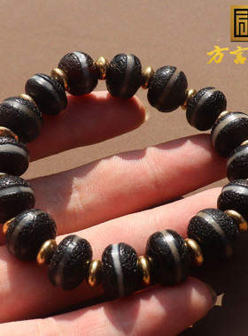 玛瑙一线天13mm豪华算盘珠
