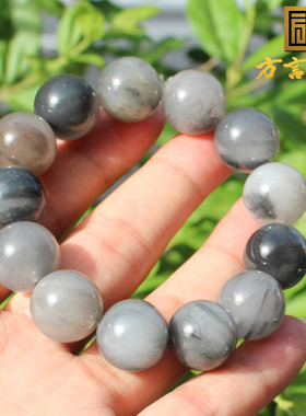 金丝玉青花16mm圆珠手串