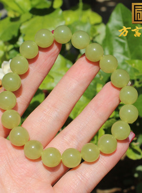 新疆老料且末黄口料10mm圆珠手串