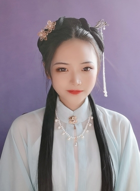 复古汉服配饰子衿珍珠珍珠