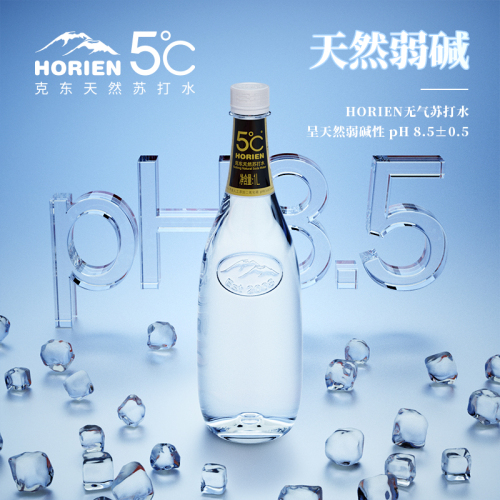 5°C克东天然矿物质苏打水1000ML*12瓶矿泉水整箱大容量家庭装