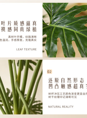 仿真绿植春羽假树盆栽客厅造景