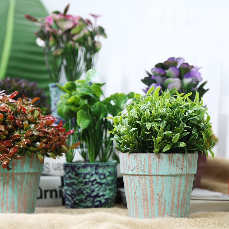 仿真植物装饰绿萝树球草球假花绿植迷你小盆栽室内摆设假多肉盆景