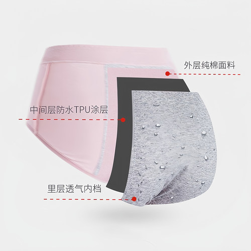 雅鹿生理内裤女纯棉月经期防漏例假安全裤女生大姨妈裤卫生短裤头 - 图1