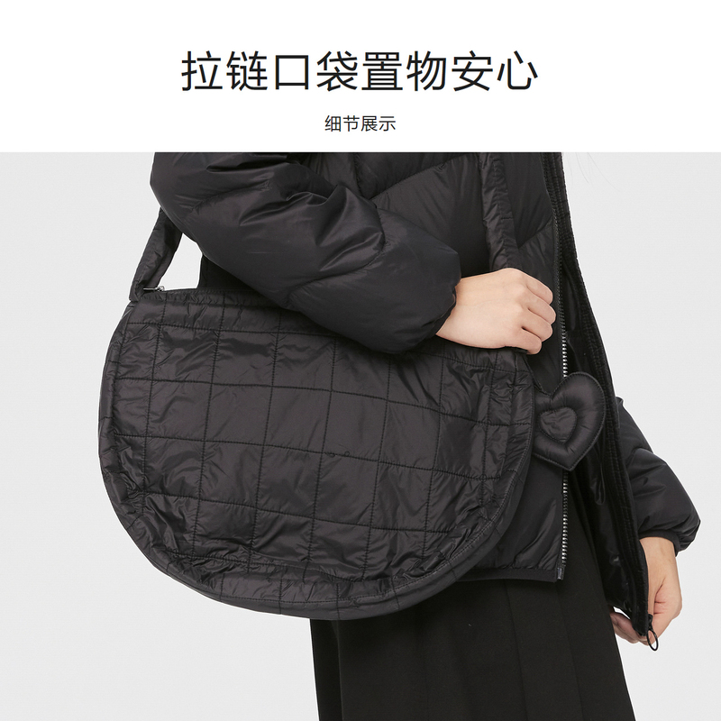 森马羽绒服女短款纯色设计感轻薄反季三防宽松小个子冬季女士外套_森马官方店_女装/女士精品-第4张图片-提都小院