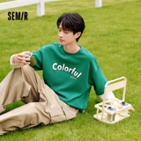 Semir, осенняя толстовка подходит для мужчин и женщин, черный трикотажный свитер с круглым воротником, для влюбленных