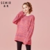 Áo len Senma nữ mùa đông mới gạc hoa gạc áo sơ mi nữ mới nhấn màu áo len sang trọng áo len - Đan Cardigan