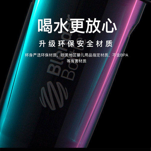 blenderbottle运动健身蛋白质粉摇摇水杯 防漏大容量搅拌奶昔杯子 - 图0