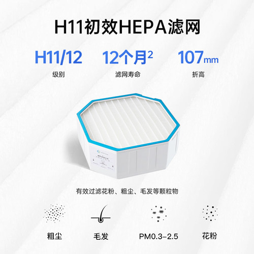AirProce艾泊斯净化器滤芯H11初效HEPA滤网标配AI700/AI370底层 - 图0