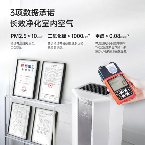 AirProce艾泊斯新风空气净化器AC-360壁挂新风系统全屋通风换气机 - 图1