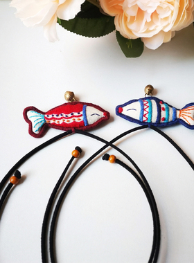 diy刺绣空袋香包亲子棉麻胸针