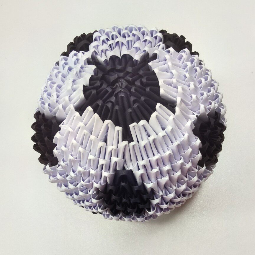 纸缘手工三角插足球材料手工折纸作品材料包创意设计礼物益智纸艺