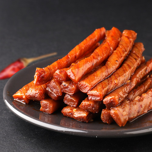 南北特 80g*8袋香辣素牛筋辣条怀旧零食小吃麻辣网红小零食礼包 - 图1