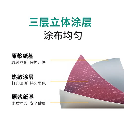 速易打热敏纸无管芯小票纸热敏打印纸57x30 57x50 80x80外卖饿了么美团外卖小票机打印纸超市可定制印刷 - 图2