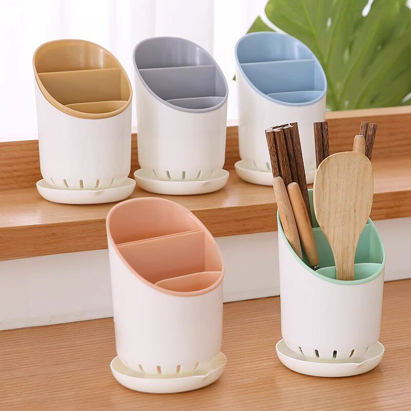 Kitchen chopstick tube drain tableware storage box spoon fork rack plastic chopstick basket creative chopstick holder chopstick cage