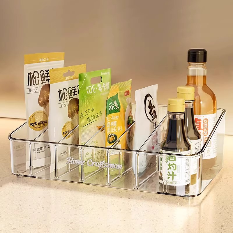 调料罐收纳盒台面调味盐袋装多格调料盒家用厨房置物架香料收纳架 - 图2