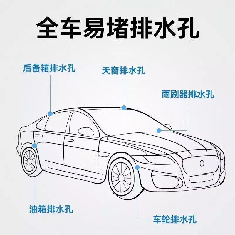 汽车天窗车门排水孔疏通器冰箱排水口疏通神器油箱排水管清理工具