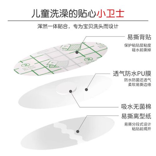防水耳贴成人耳套洗澡耳罩婴儿洗头耳朵防进水神器儿童游泳护耳贴 - 图2