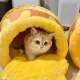 Cat nest for all seasons, honey jar dog nest, removable closed warm and cute pet sleeping nest to keep warm in winter
