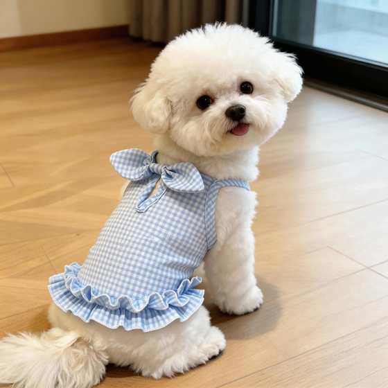 Dog clothes summer thin princess style suspender skirt Teddy Bichon Pomeranian pet cat cute flying sleeve vest