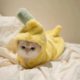 Cat clothes funny banana transformed into autumn and winter velvet thickened puppet British short blue kitten cute hooded costume