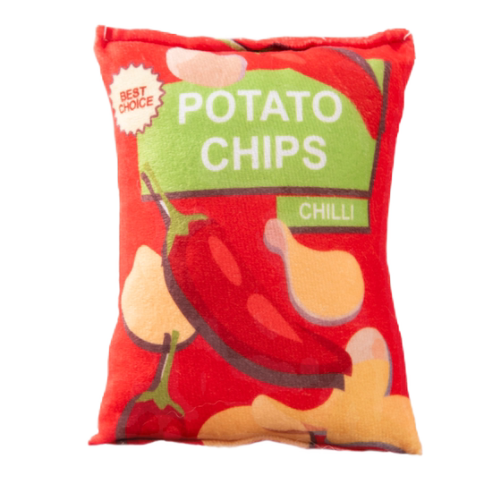 Dog and cat rattle paper toy plush potato chip simulation