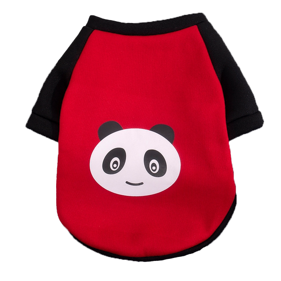 Dog and cat cartoon print spring and autumn small clothes