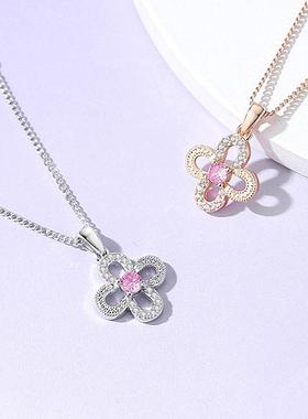 925银项链四叶草也叫幸运草