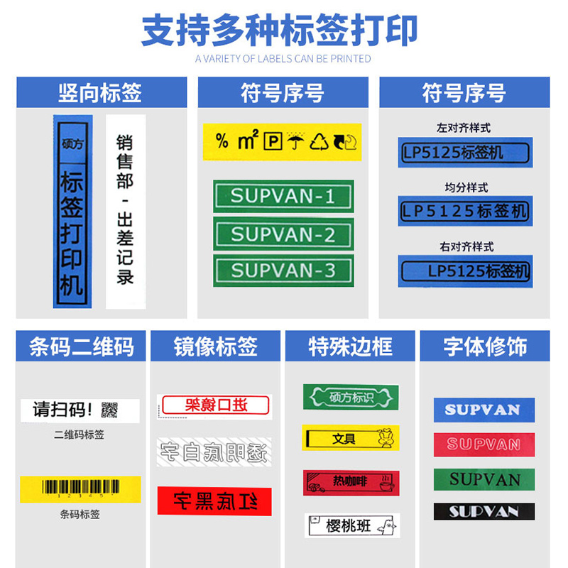 【工厂直营】硕方LP6245C宽幅办公设备固定资产线缆不干胶24mm防水标签打印电脑蓝牙标签打印机LP6245E - 图1